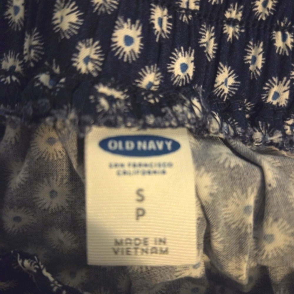 Navy Blue Floral Skirt - Picture 2 of 5